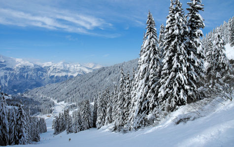 Skiing in the Grand Massif, French Alps