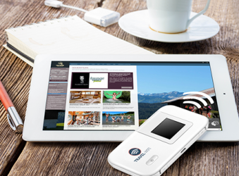 wifi box and tablet
