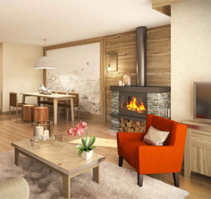 l'Hévana residence, Meribel, Three Valleys, apartment interior