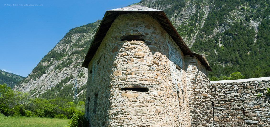 Low view of Redoute de Berwick mountain fort