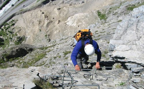 Via ferrata, Val d'Isere, French Alps