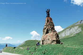 Statue, Saint Bernard at the Col du Petit Saint Bernard, La Rosière, French Alps