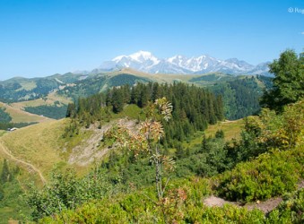 General view from Les Saisies to Mont Blanc