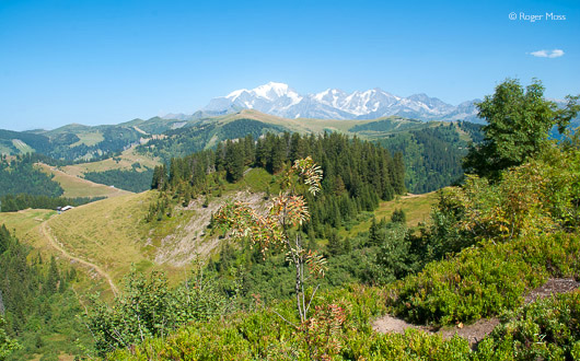 General view from Les Saisies to Mont Blanc