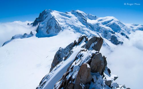 View of Mont Blanc from the Aiguille du Midi, Chamonix