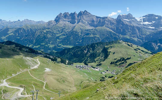 View from Pointe de Moisettes, Swiss border at Châtel, French Alps