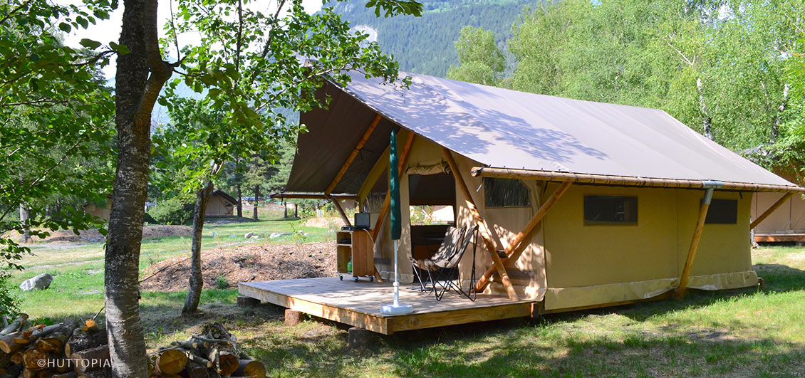 Trapper's tent by Huttopia, Bourg Saint Maurice, French Alps