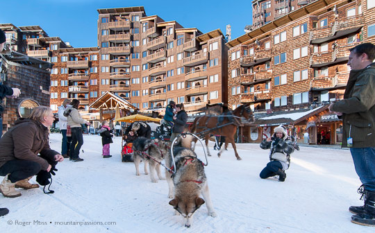 sled-dogs Avoriaz centre