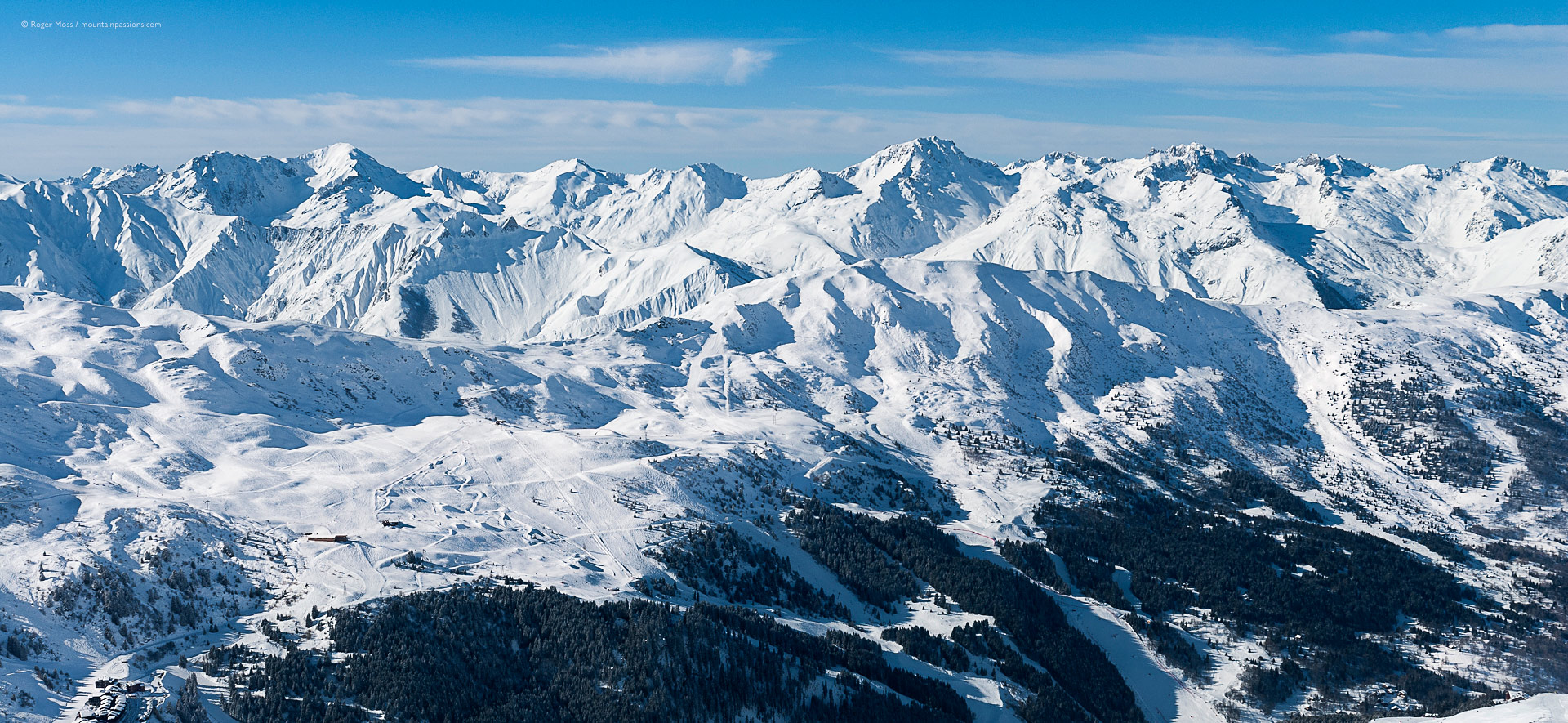 The 3 Valleys ski area, accessed from Brides-les-Bains