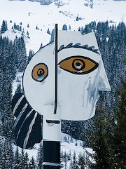 La Tête de Femme, work by Pablo Picasso, Flaine ski resort