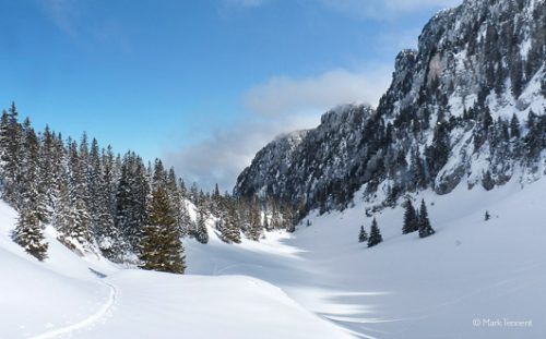 Snowy valley in the Massif de Chartreuse