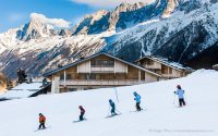 Children learning to ski, Les Houches
