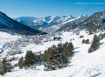 Montgenevre village view from the slopes.