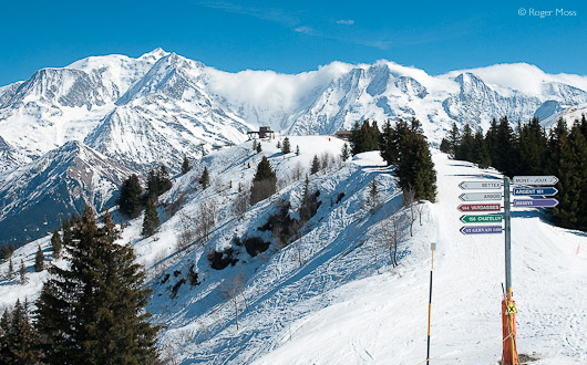 Late afternoon cloud-banks advance from Mont-Blanc, seen from Mont d’Arbois.