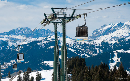 The Mont d’Arbois gondola offers spectacular views of the mountain scenery.