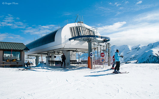 The arrival of the Petite Fontaine high-speed chairlift, Megève