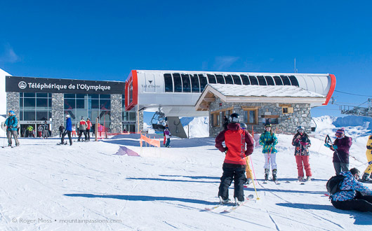 The arrival point of the Rocher de Bellevarde lift, Val d'Isere