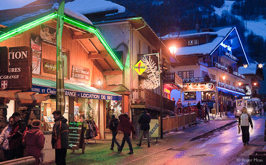 Nightfall, Valloire village
