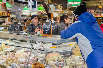 Interior of La Fromagerie cheese seller, Les 2 Alpes