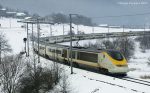 TGV train in snow, France