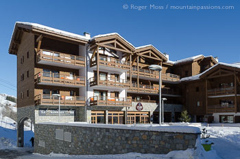 Exterior view of CGH La Grange aux Fees ski apartments, Valmorel, Savoie, French Alps