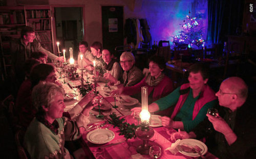 Relaxing after a day snowshoeing in the Pyrenees Image ©La Balaguère