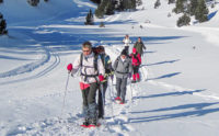 Snow shoeing with a guide in the Pyrenees