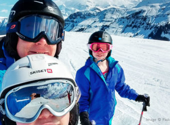 Paddy Daly and family skiing at Areches-Beaufort, French Alps