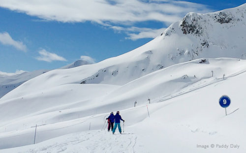 Quiet pistes and fresh snow at Areches-Beaufort, French Alps