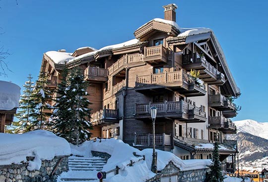 Manali Lodge exterior, Courchevel Moriond, French Alps