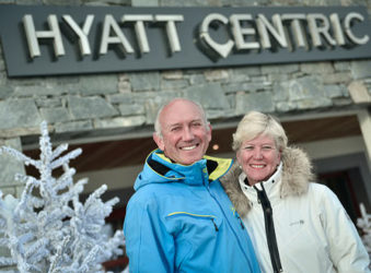 Nicholas and Marielle Plummer at the Hyatt Centric La Rosiere