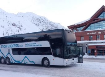 Snow Express coach, Tignes, French Alps