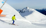 skier on piste at Les 7 Laux
